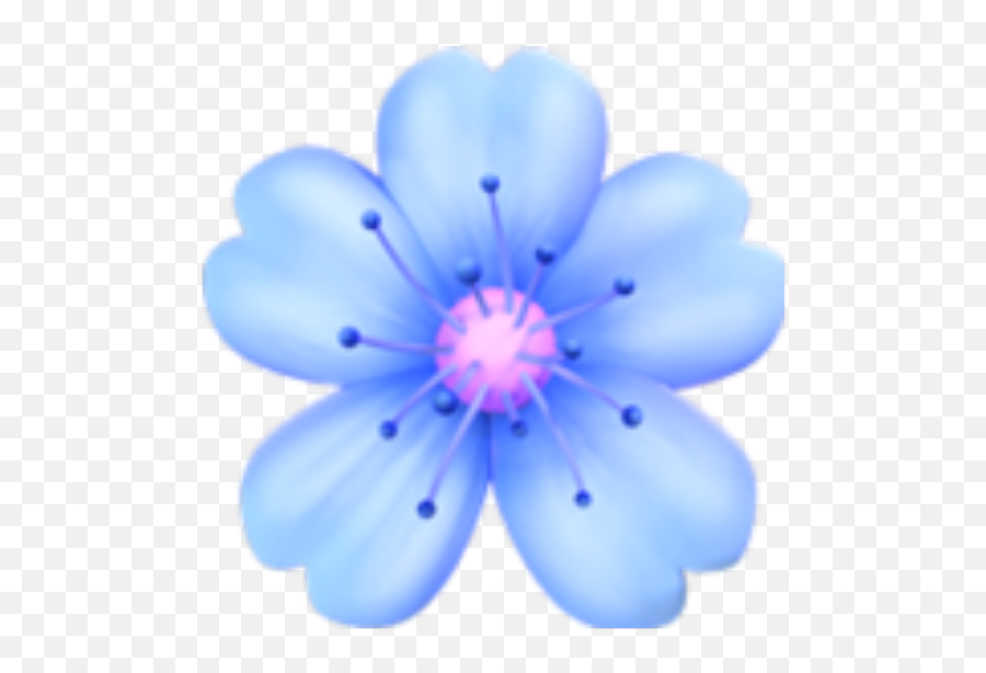 Download Flowers Blue Emoji Tumblr - Pink Flower Emoji Flower Emoji Transparent Background,Blue Emoji