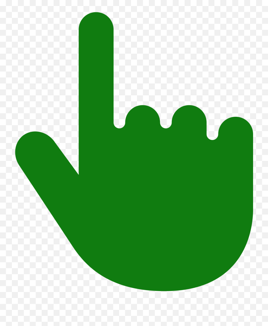 Thumb Tack Clipart Svg - Green Hand Icon Png Full Size Png Green Mouse Cursor Png Emoji,Packers Emoji
