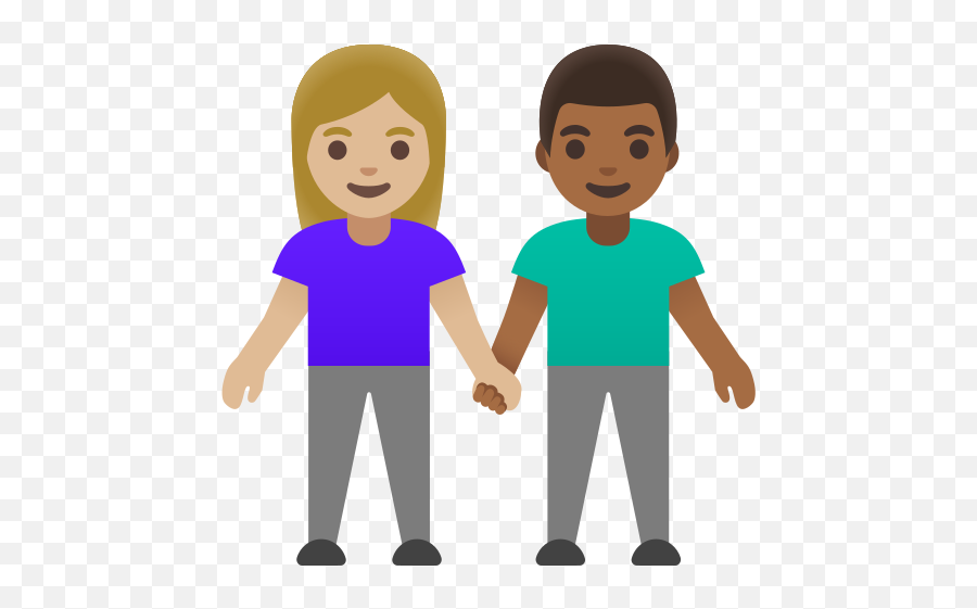 U200du200d Mujer Y Hombre De La Mano Tono De Piel Claro - Dark Skin Light Skin Clipart Emoji,Emoji Mate Copiar Y Pegar