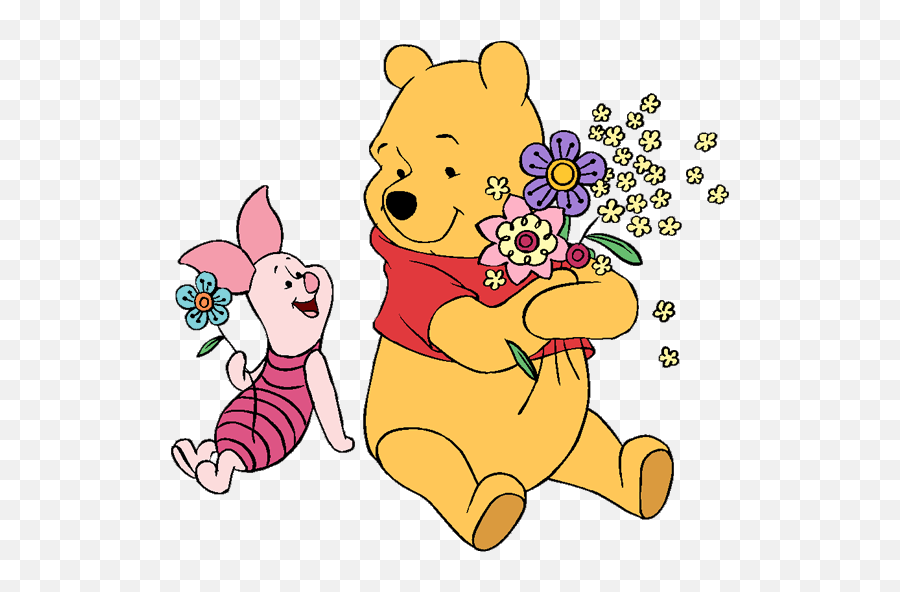 Piglet Winnie The Pooh Aesthetic - Winnie The Pooh And Piglet With Flowers Emoji,Piglet From Winnie The Poo Emojis