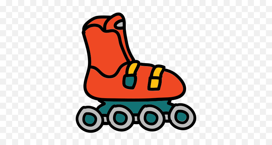 Rollerblade Icon In Doodle Style - Girly Emoji,Roller Skates Of Emojis For Boys