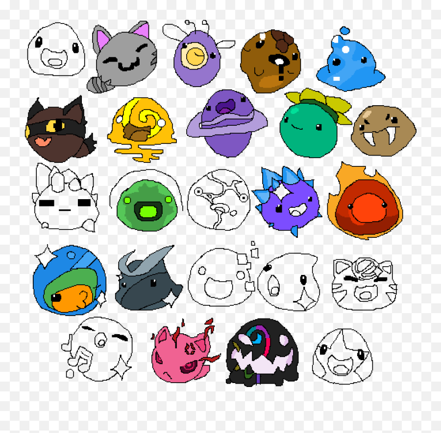 Slime Rancher - Slime Rancher Base Drawing Emoji,Game Pixel Art Emoticons