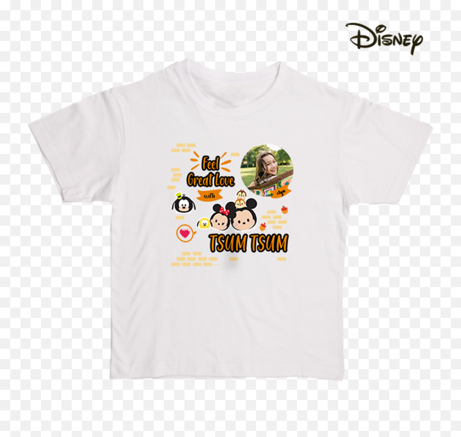 Disney Tsum Tsum - Do The Tsum Custom Kids Tshirts Short Sleeve Emoji,Colored Girl Emoji Tsum Tsum