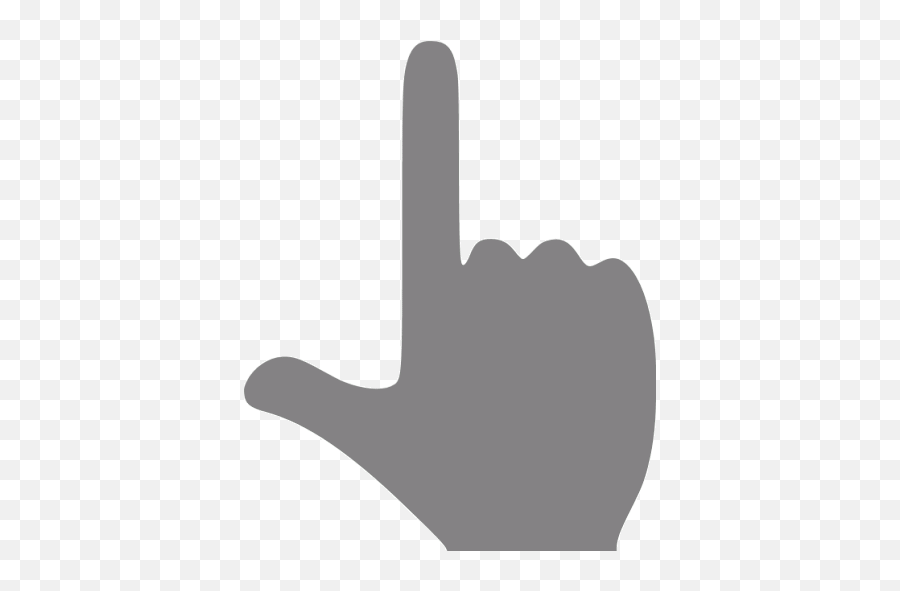 Gray Finger And Thumb Icon - Free Gray Hand Icons Blue Finger Icon Png Emoji,Finger Thumb Emoticon'