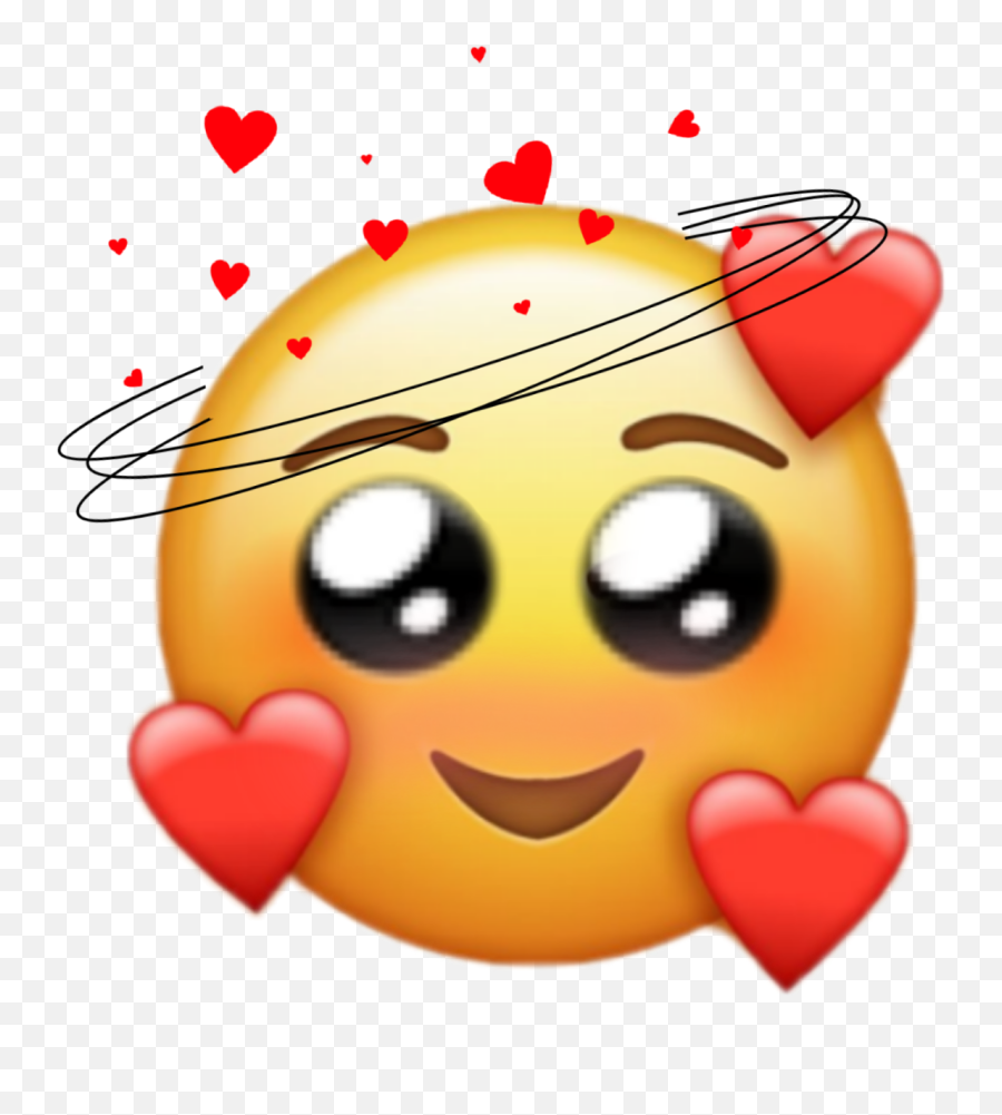 Loveylove Happy Cute Emoji Iphone Sticker By Maria - Cute Iphone Emoji,Cute Emoji