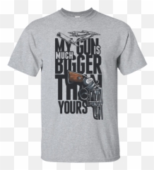 My Gun Is Bigger Than Yours Tee Shirt Made In Usa Emoji,What Emoji Is The Gun And Star