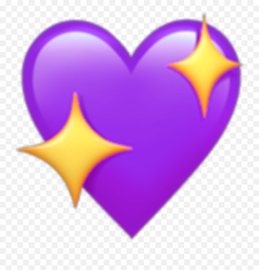 Purple Heart Star Emoji Kawaii - Sparkling Heart Emoji Transparent Background Purple Heart Emoji Png,Heart Emoji Png