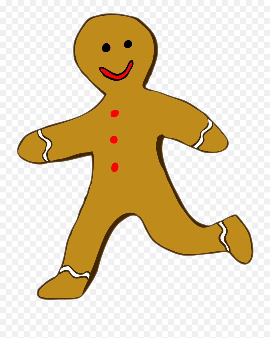 Running Gingerbread Man Png High - Quality Image Png Arts Emoji,Gingerbread Man Emoji
