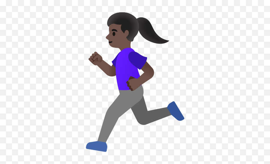 U200d Woman Running Dark Skin Tone Emoji - Emoji De Un Hombre Corriendo,Change Emoji Skin Tone Android