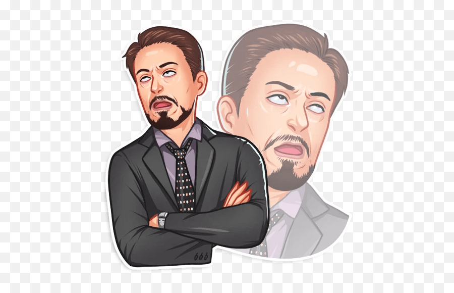 Tony Stark Emoji,Eyeroll Emoji