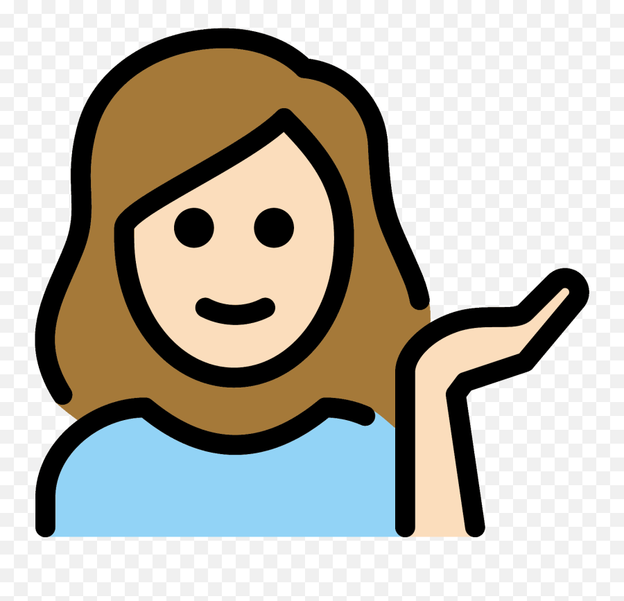 Woman Tipping Hand Emoji Clipart - Happy,Woman Tipping Hand Emoji