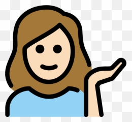 Woman Tipping Hand Emoji Clipart - Happy,Woman Tipping Hand Emoji