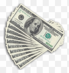 United States One Hundred - Transparent Dollar Bills Emoji,100 Dollar Emoji