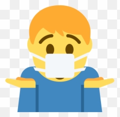 Man Shrugging Emoji Clipart - Compton Unified School District,Shrug Face Emoji