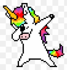 Dab De Unicornio Clipart - Full Size Clipart 2762793 Unicorn Dabbing Pixel Art Grid Emoji,Unicornio Emoticon