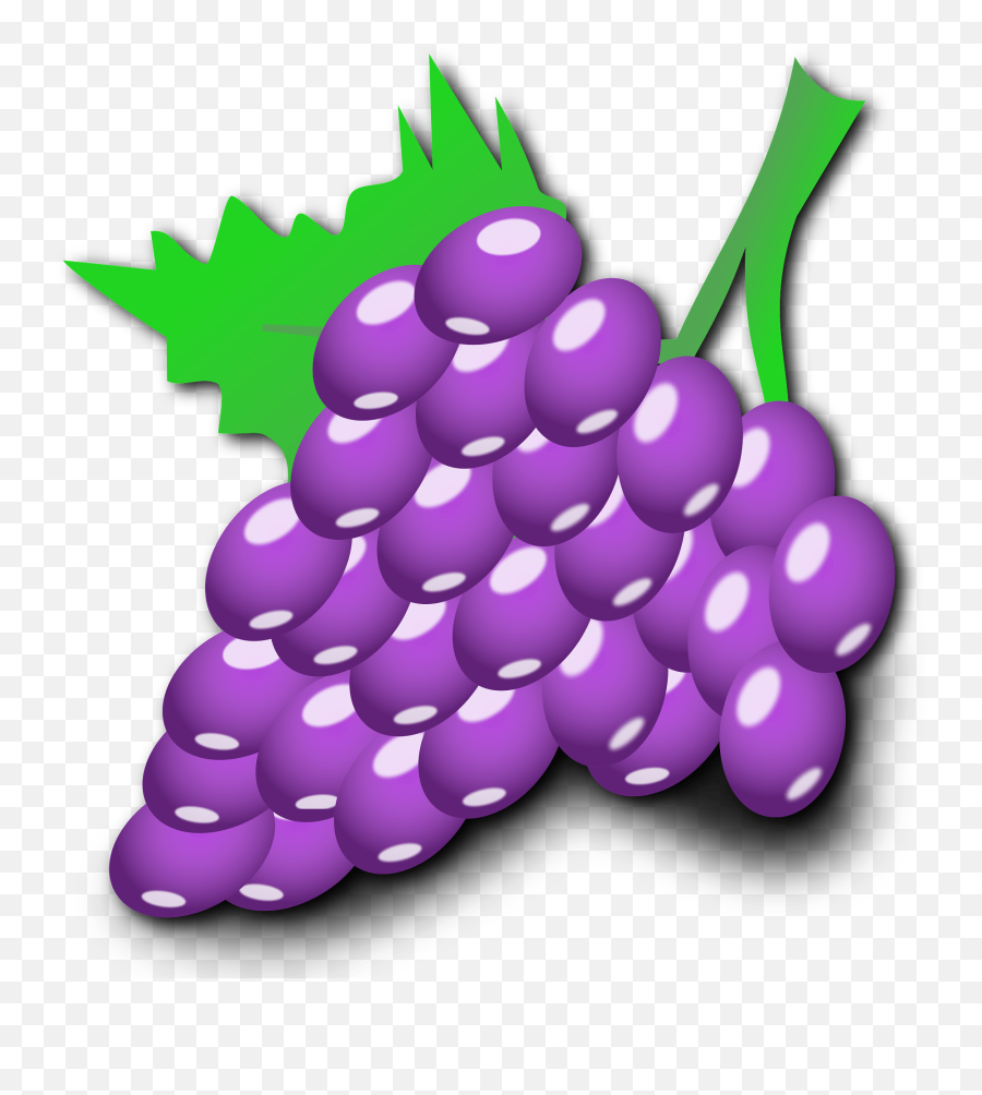 Bunch Of Purple Grapes Clipart - Gambar Buah Buahan Anggur Emoji,Green Grape Emoji