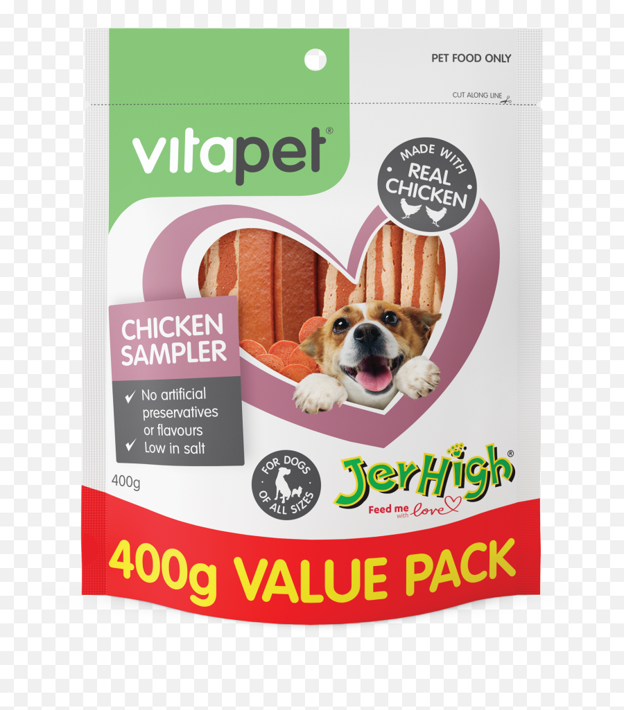 Vitapet Jerhigh Mixed Dog Treats - Vitapet Chicken Sampler 400g Emoji,Emotion Pets Milky The Bunny Reviews