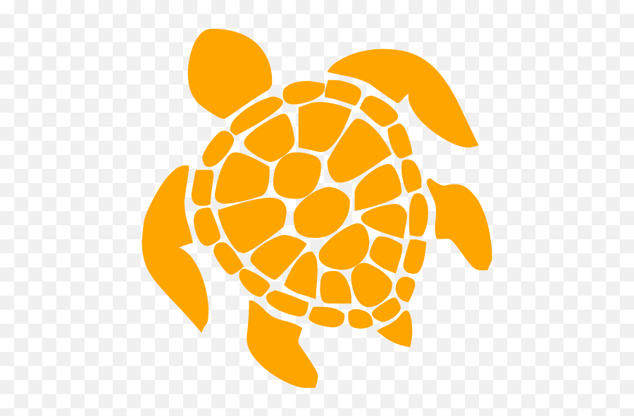 Orange Turtle Icon - Sea Turtle Decal Emoji,Turtle Emoticon For Facebook