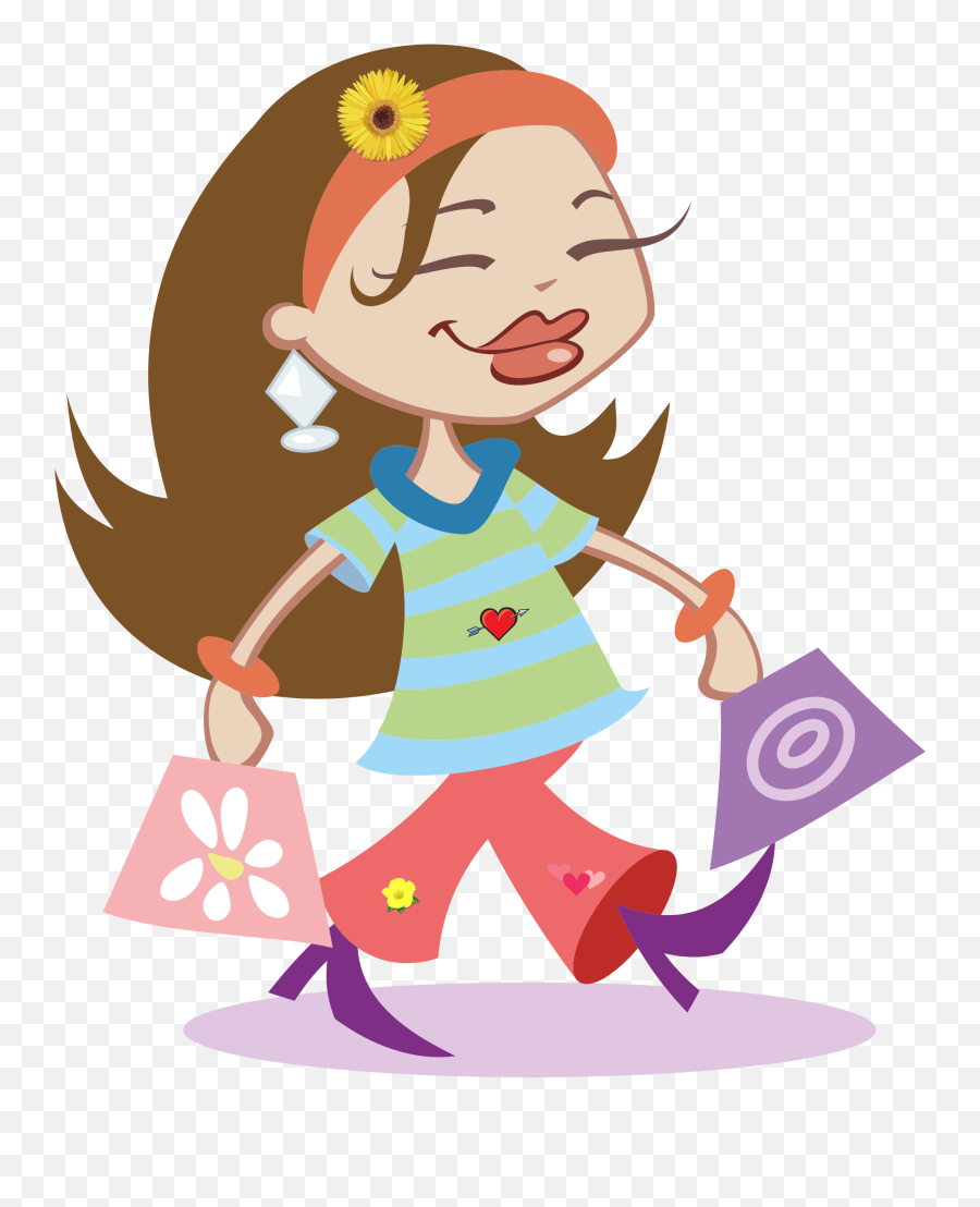 Mom Clipart Grocery Shopping Mom - Happy 10th Birthday Emoji,The Emotions Of A Woman Shopper