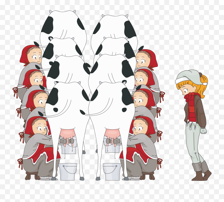 On The First Day Of Christmas - 8 Maids A Milking Clipart Emoji,Oktoberfest In Emojis