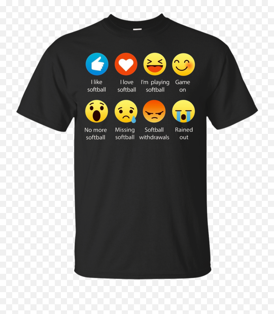 I Love Softball Emoji Emoticon Graphic - Marvel Studios Black Panther Movie T Shirt,Active Emoticon