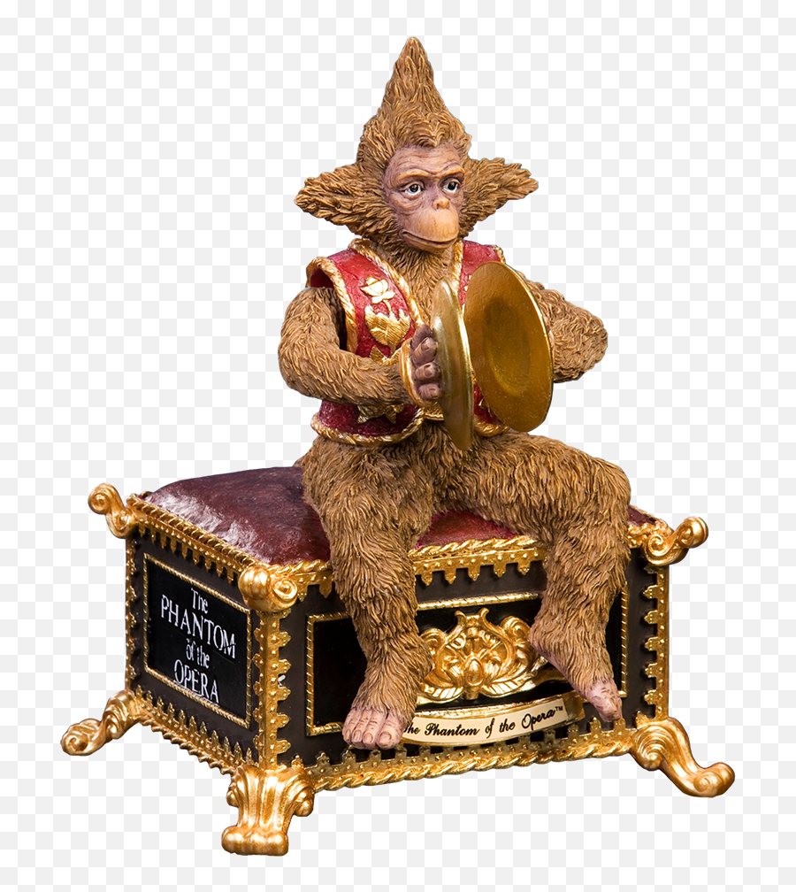 The Phantom Monkey Figurine - Phantom Of The Opera Monkey Music Box Emoji,Monkey With Cymbals Emoticon