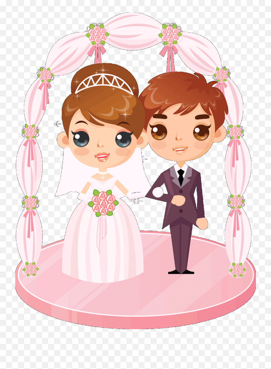 Happy Toon Couple Oh My Fiesta Wedding - Wedding Png Emoji,Pareja Emoticon