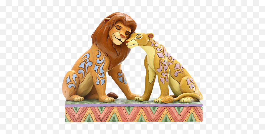 Simba And Nala Snuggling Figurine - Rotonda Hugo Chavez Emoji,Cg Lion King Emotion Comparison