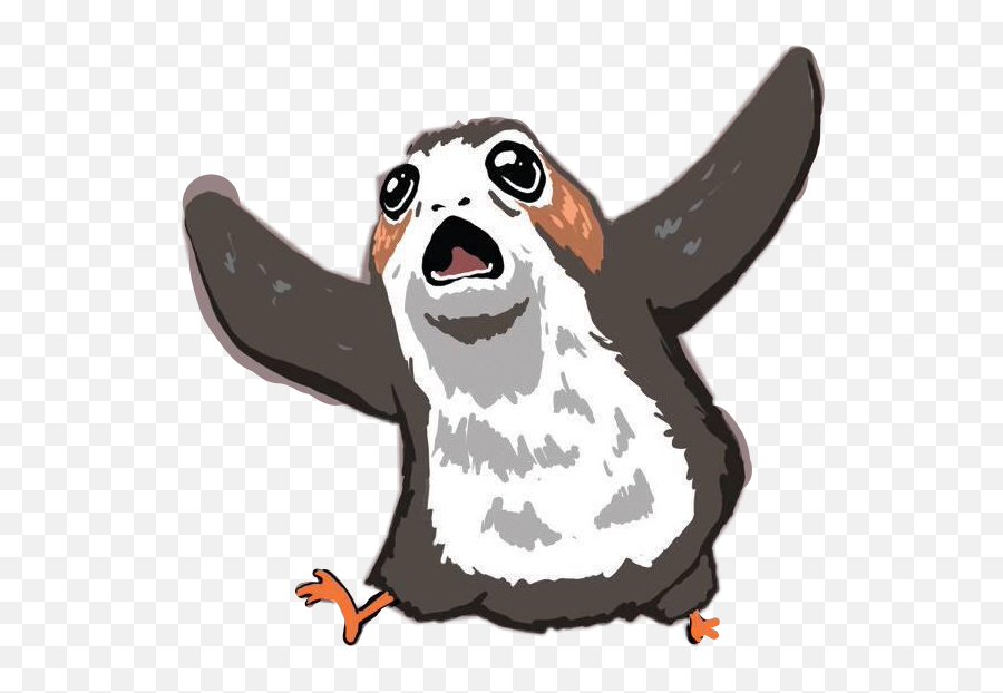 Porg Babyyoda Sticker - Animated Cartoon Emoji,Porg Emoji