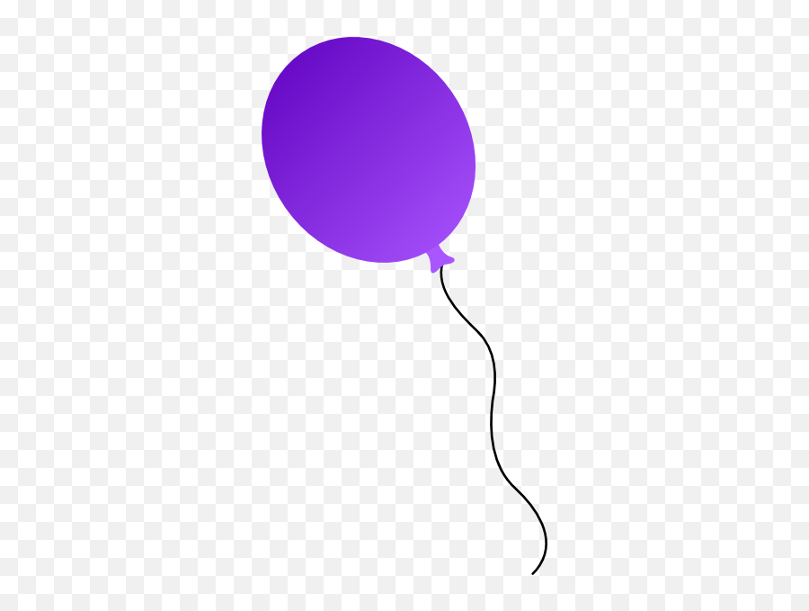 Violet Clipart Balloon - Purple Balloon Clipart Full Size Single Purple Balloon Clipart Emoji,Balloon Emoji Clipart