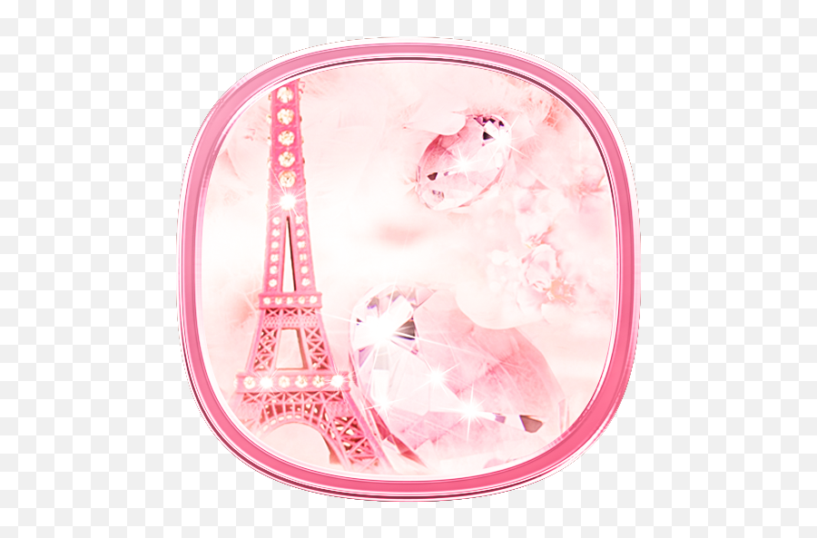 Paris Tower Diamond Pink Theme 1 - Girly Emoji,Eiffel Tower Emoji Iphone
