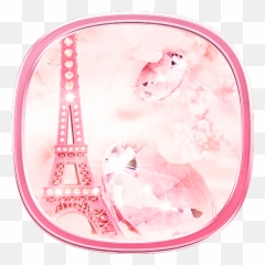 Paris Tower Diamond Pink Theme 1 - Girly Emoji,Eiffel Tower Emoji Iphone
