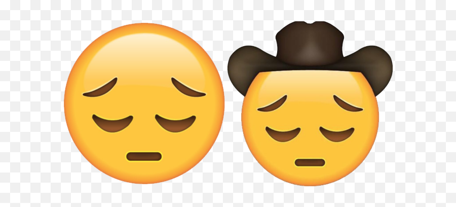 Download 20 Sad Face Emoji Download Emoji S Life List Of All - Ios Sad Cowboy Emoji,Emoji List