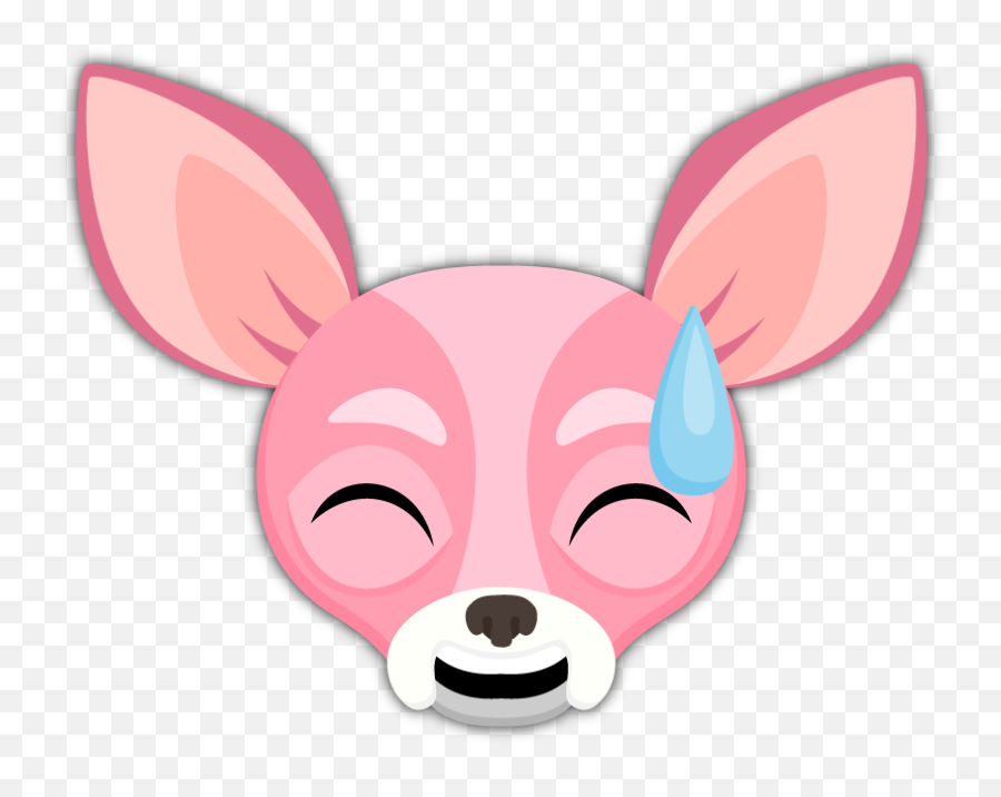 Pink Valentines Chihuahua Emoji - Happy,Rottweiler Emoji