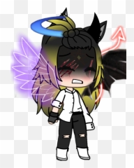 Angel Devil Edit Sticker By Sunshine Lex Gacha - Fictional Character Emoji,Two Angels Two Devils Emoji