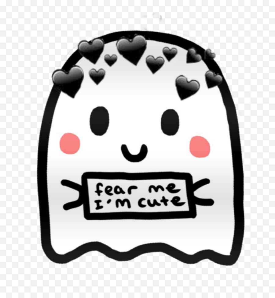 Ghost Emoji Hearts October Halloween Sticker By Yee - Cute Easy Ghost Drawings,Ghost Emoji Transparent