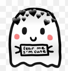 Ghost Emoji Hearts October Halloween Sticker By Yee - Cute Easy Ghost Drawings,Ghost Emoji Transparent