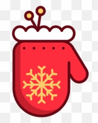 Christmas Newyear Red Yellow Snowflake - Christmas Glove Clipart Emoji,Christmas Cracker Emoji