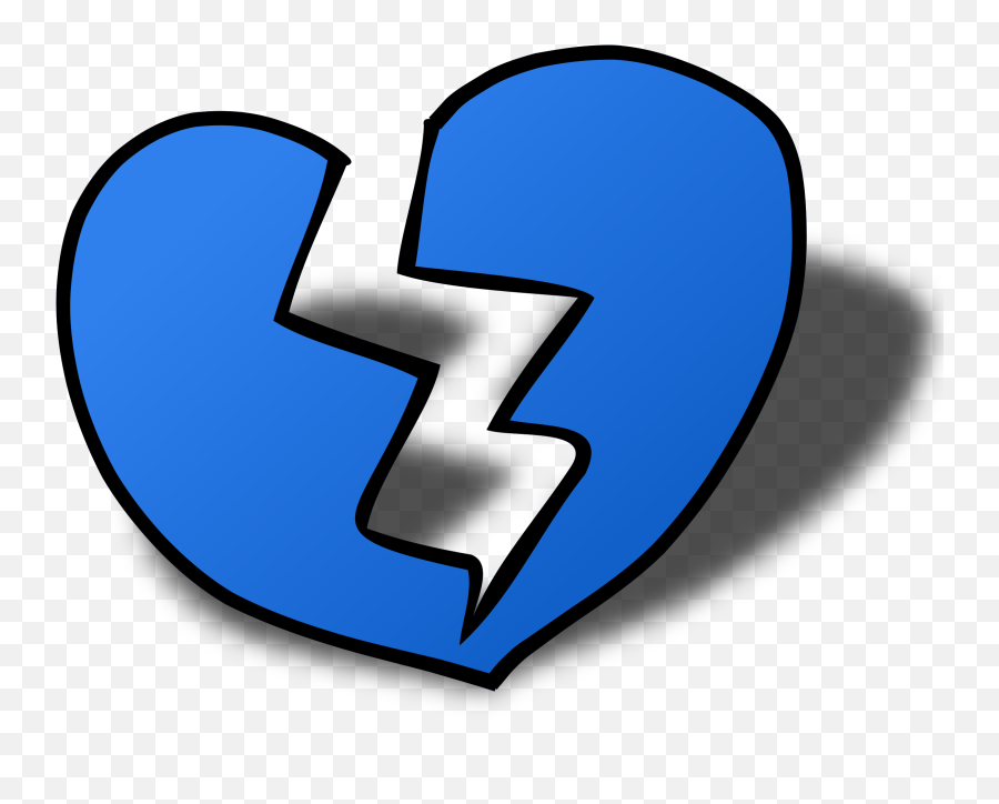 Double Heart Emoji Png - Broken Heart Clip Art,Blue Heart Emoji