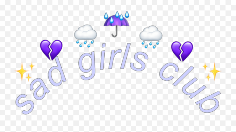 Sadgirl Sadgirlsclub Sad Sticker By Grimeweaver - Language Emoji,Raining Cloud Emoji