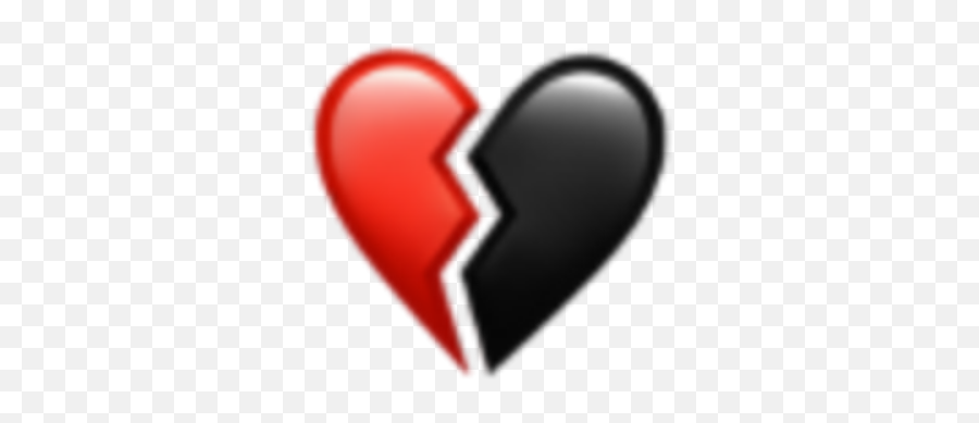 Black Red Bad Heart Hearts Sticker - Emoji Black Broken Heart Png,Red Heart Emoji