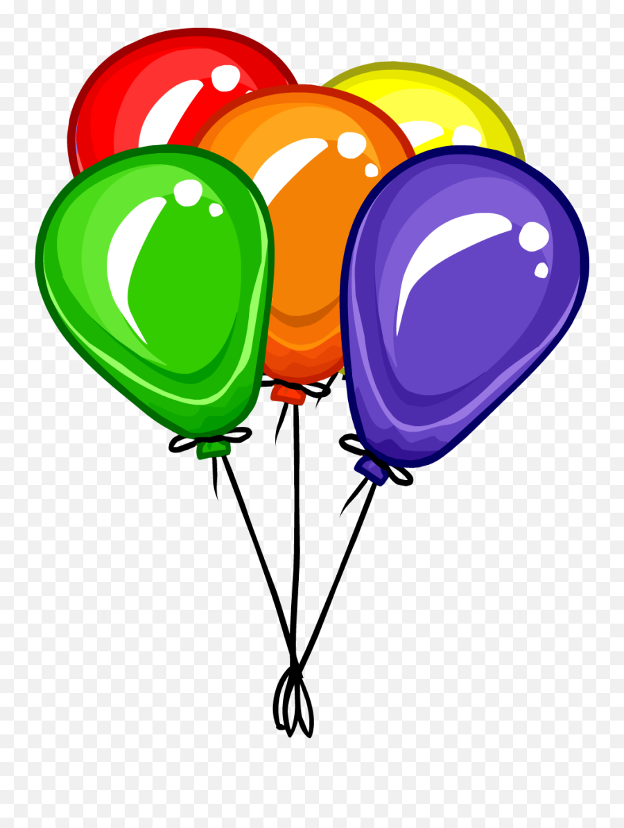 Bunch Of Balloons Club Penguin Wiki Fandom - Balloons Clip Art Png Emoji,Balloons Emoji Png