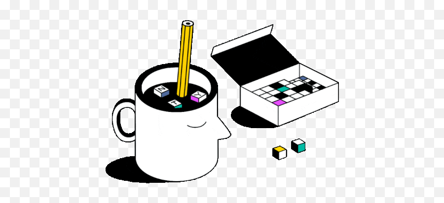 Into The Lively World Of Illustrations With Elena Xausa Mind - Crossword Gif Animated Emoji,Gif Of Emotion Sharing Coffee