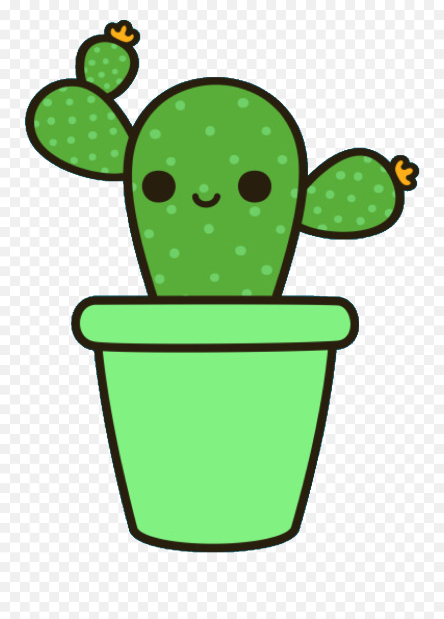 Download Kaktus Clipart - Cartoon Cute Cactus Png Emoji,Catus Emoji Clip Art