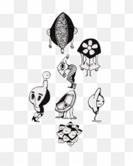 Cupick - Dot Emoji,Nonobjective Black And White Line Drawing For Mellow Emotion
