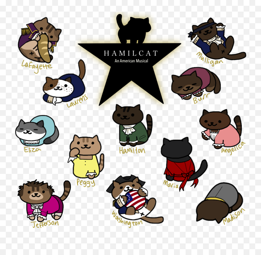 Evelynpinktiger12345 - Hamilton Characters As Cats Emoji,Hamilton Emoji