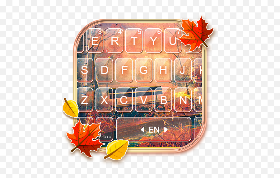 Gold Autumn Leaf Keyboard Theme - Programu Zilizo Kwenye Autumn Emoji,Shaka Emoji Android