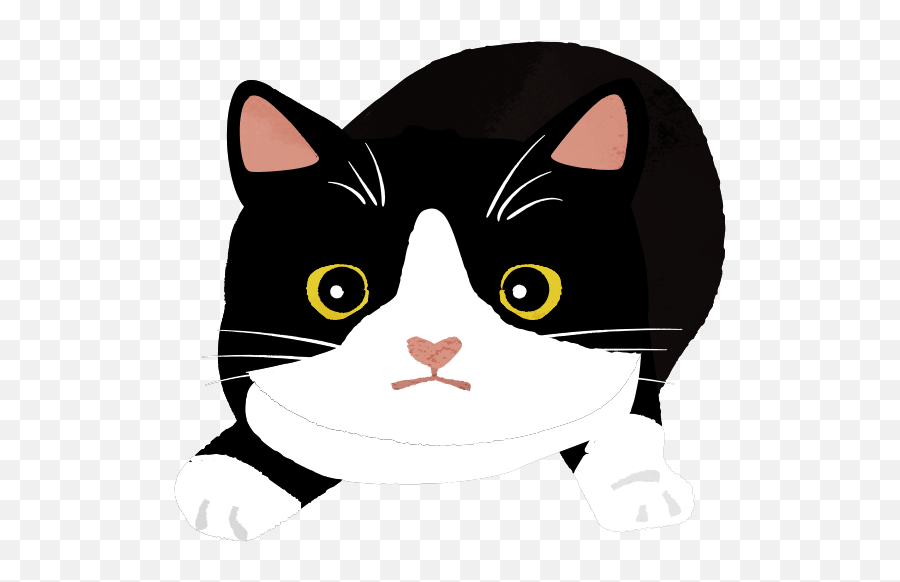 Yumekawa Cat Licking Fingers And Set Of Cats - Cute2u A Soft Emoji,Cat Emojis Black Background