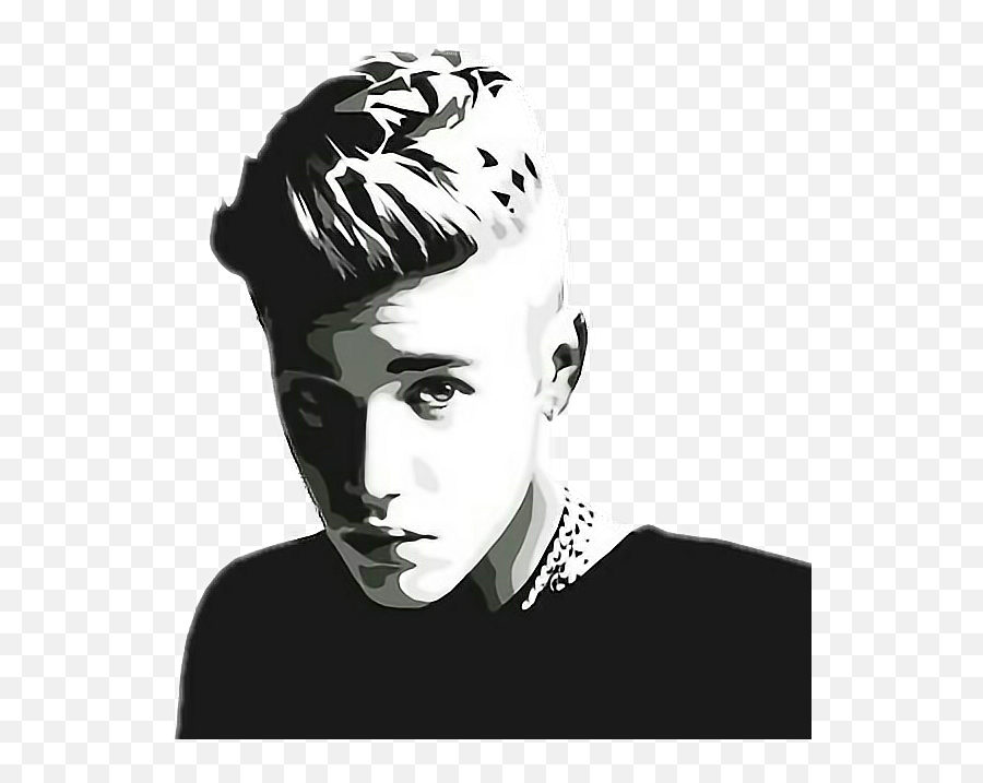 Justinbieber Emotions Love Beliebers - Justin Bieber Pop Art Black And White Emoji,Eyebrow Emotions Drawing