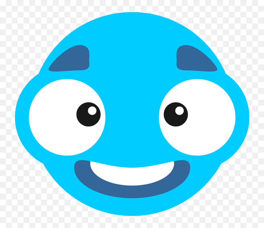 Blue Staring Eyes Monster Face Clipart Free Download Emoji,Stared Emoticon